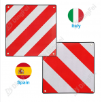 Reflective Aluminum Sign For Vehicle - 2 In 1 Red White Rear Warning Sign